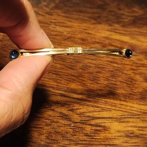 Vintage Kreisler Gold Tone Slightly Curved Bow Collar Holder Bar Tip 2"